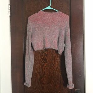 Crop Mock Neck Sweater